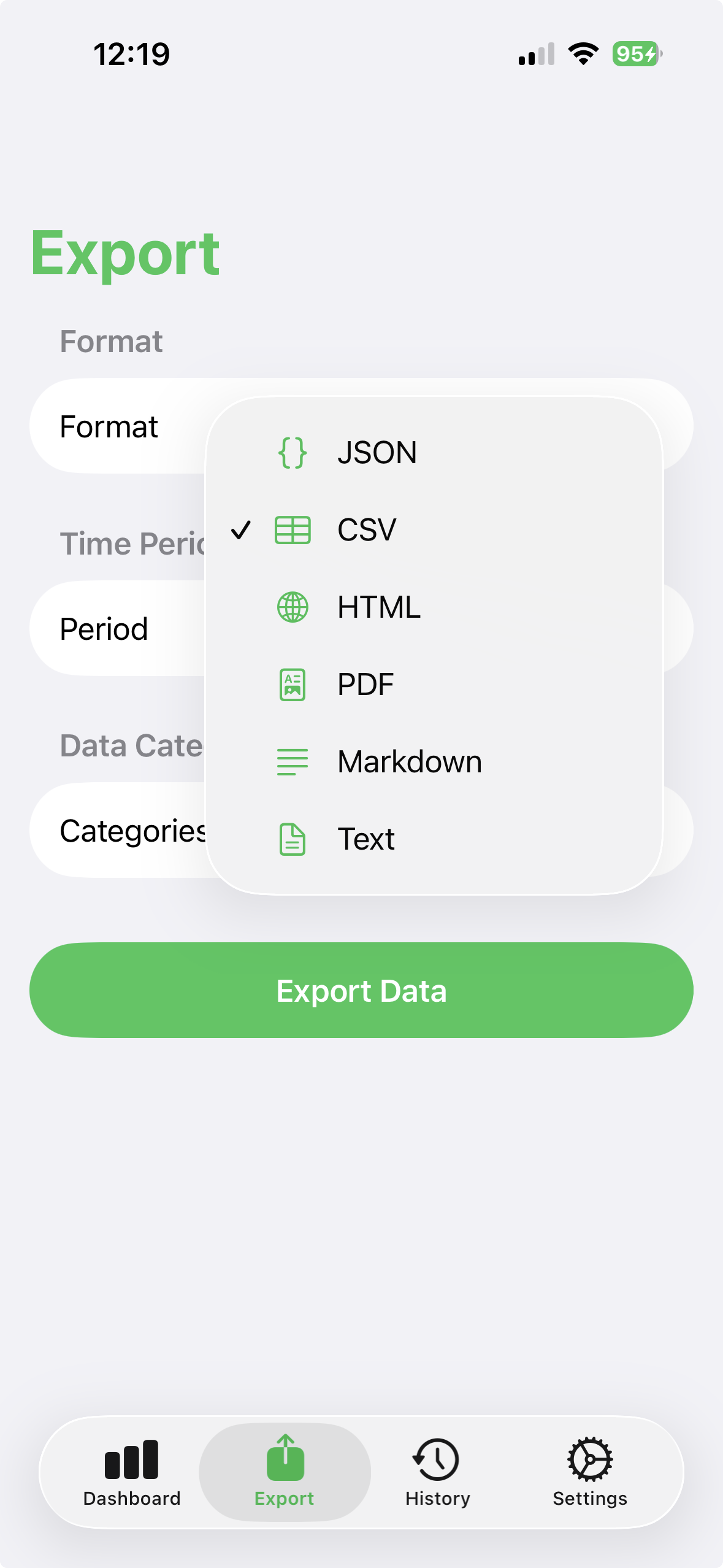 Sleep Analytics details screen