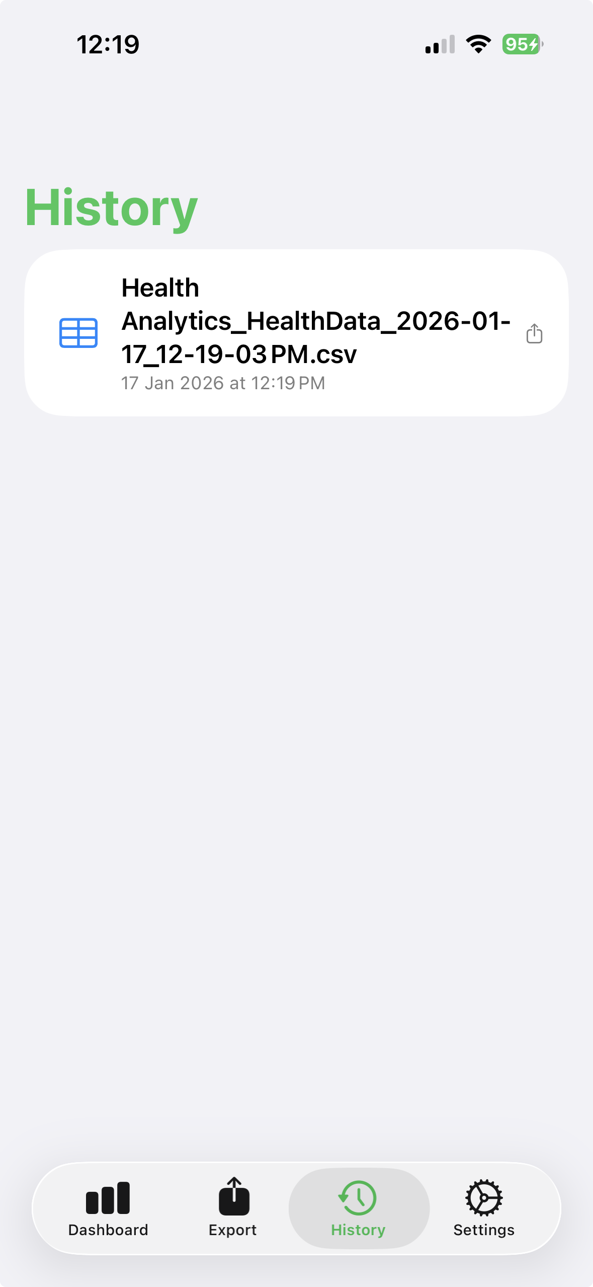 Sleep Analytics trends screen
